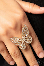 Load image into Gallery viewer, Paparazzi Jewelry Ring Flauntable Flutter - Gold