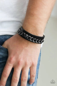 Paparazzi Jewelry Men Be The CHAINge - Black