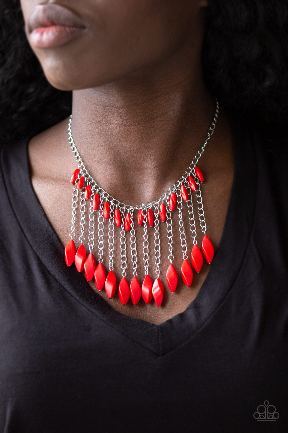 Paparazzi Jewelry Necklace Venturous Vibes - Red