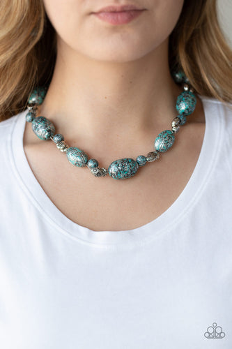 Paparazzi Jewelry Necklace Gatherer Glamour - Blue