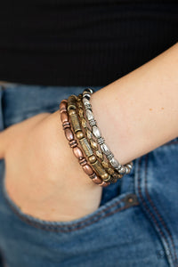 Paparazzi Jewelry Bracelet Texture Throwdown - Multi