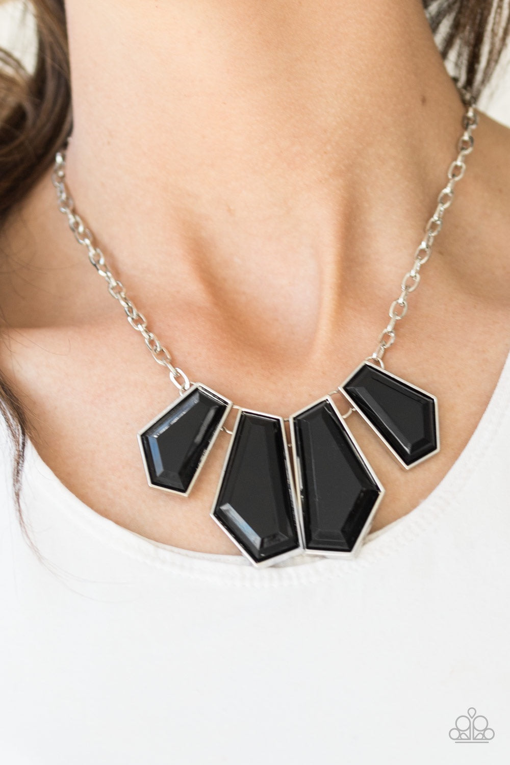 Paparazzi Jewelry Necklace Get Up and GEO - Black