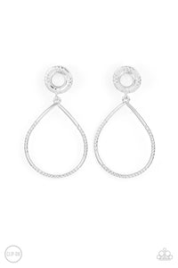 Paparazzi Exclusive Earrings Fairytale Finish - White