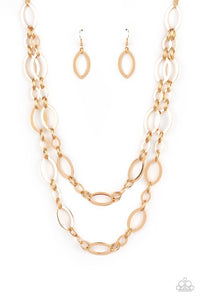Paparazzi Jewelry Necklace  The OVAL-achiever Gold
