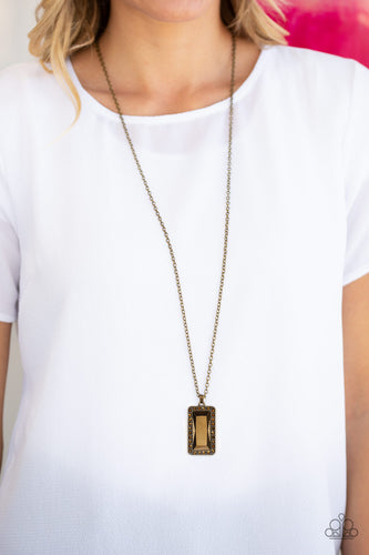 Paparazzi Jewelry Necklace Bada BLING Bada Boom - Brass
