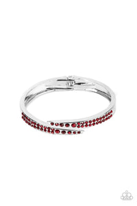 Paparazzi Exclusive Bracelet Sideswiping Shimmer - Red