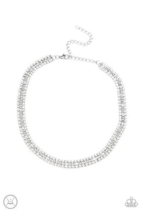 Paparazzi Jewelry Necklace Full Of Hot HEIR - White