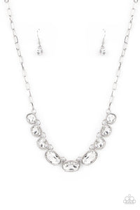 Paparazzi Jewelry Necklace Gorgeously Glacial - White