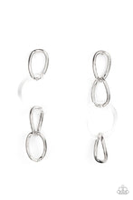Load image into Gallery viewer, Paparazzi Jewelry Earrings Talk In Circles - White