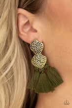 Load image into Gallery viewer, Paparazzi Jewelry Earrings Tenacious Tassel - Green