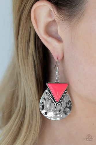Paparazzi Jewelry Earrings Road Trip Treasure - Pink