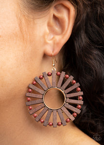 Paparazzi Jewelry Wooden Solar Flare - Brown