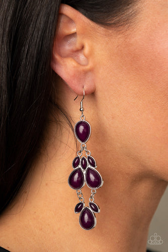Paparazzi Jewelry Earrings Superstar Social - Purple