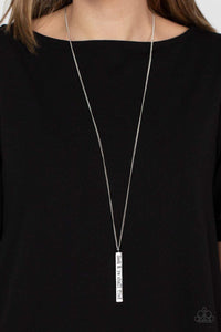 Paparazzi Jewelry Necklace Matt 7:7 - Silver