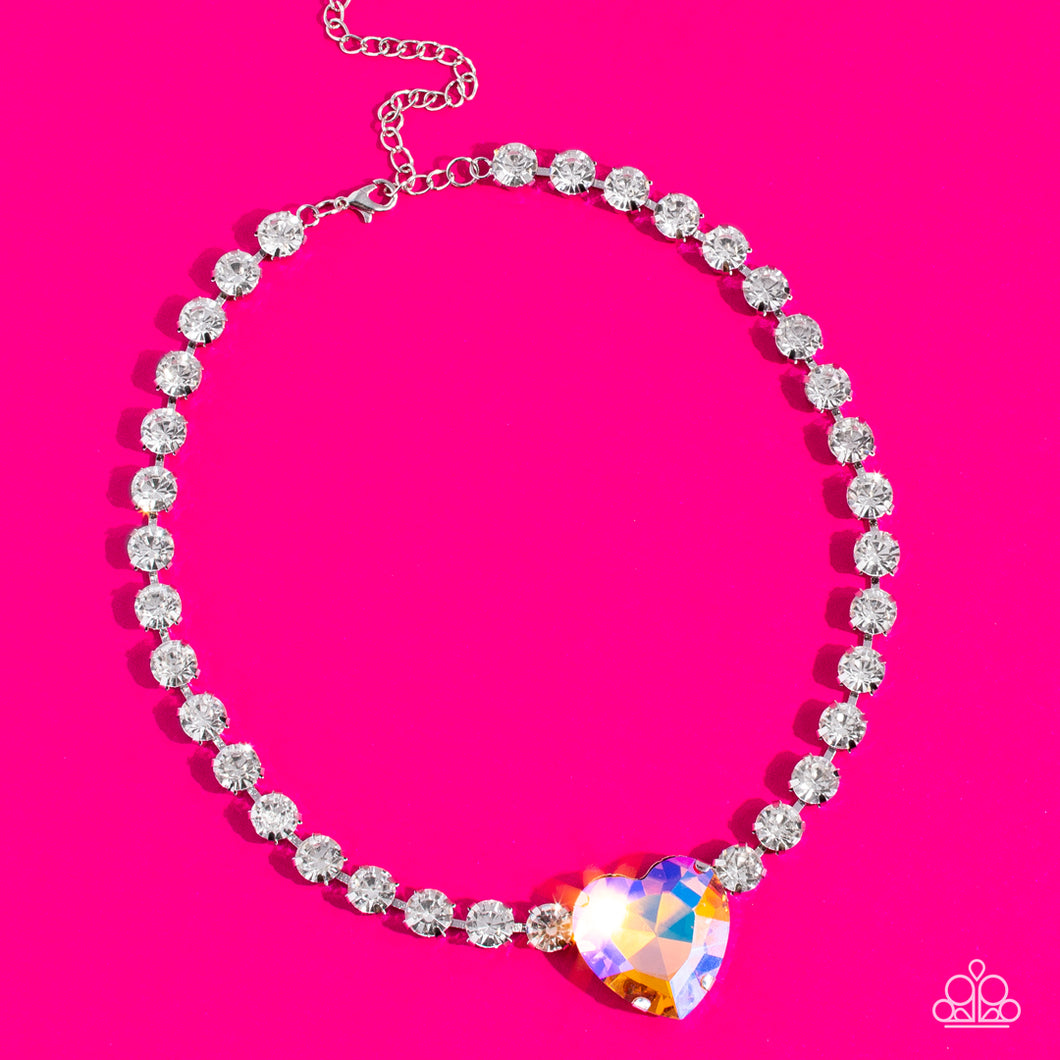 Paparazzi Jewelry Life of the Party Heart in My Throat - Orange