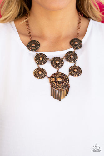 Paparazzi Jewelry Necklace Modern Medalist - Copper
