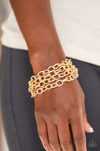 Paparazzi Jewelry Bracelet Fast Ball - Gold