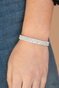 Paparazzi Jewelry Bracelet Stacked Deck - White