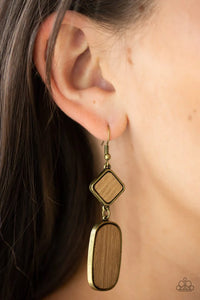 Paparazzi Jewelry Earrings You WOOD Be So Lucky - Copper