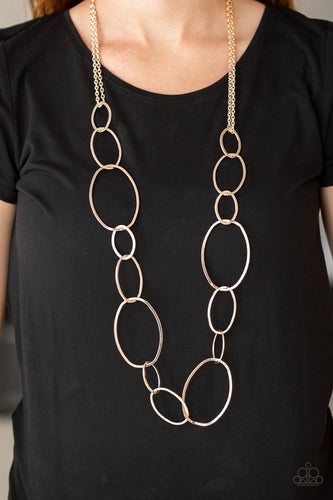 Paparazzi Jewelry Necklace City Circuit - Rose Gold