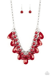 Paparazzi Jewelry Necklace Endless Effervescence - Red
