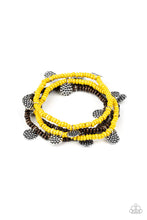 Load image into Gallery viewer, Paparazzi Jewelry Bracelet WOODnt Count It - Yellow