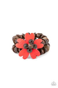 Paparazzi Jewelry Wooden Tropical Flavor - Red