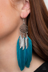 Paparazzi Jewelry Earrings In Your Wildest DREAM-CATCHERS - Blue