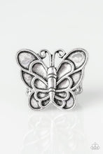 Load image into Gallery viewer, Paparazzi Jewelry Ring Sky High Butterfly - Silver