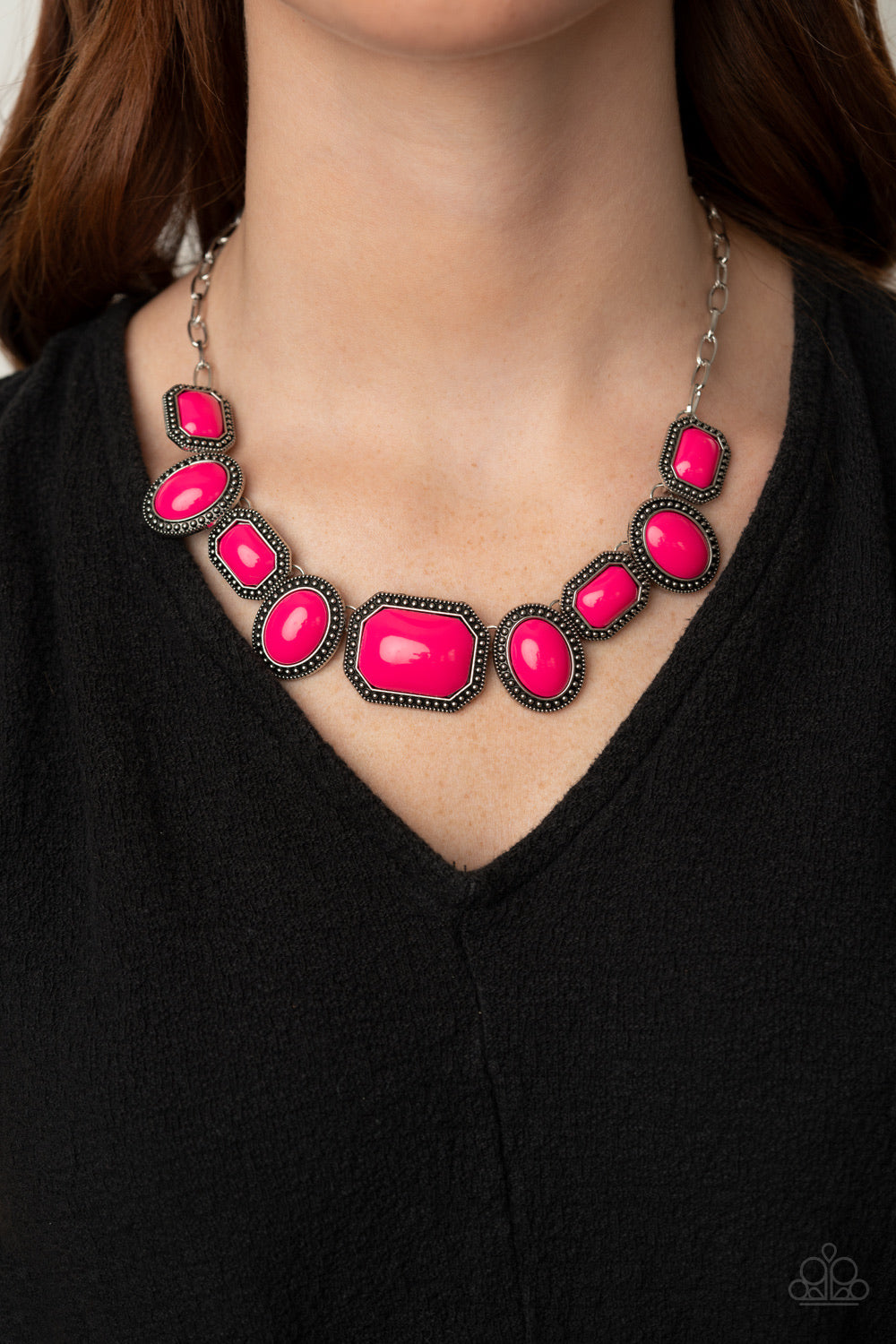 Paparazzi Jewelry Necklace Lets Get Loud - Pink