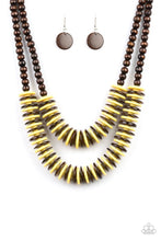 Load image into Gallery viewer, Paparazzi Jewelry Wooden  Dominican Disco - Yellow