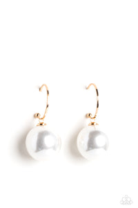 Paparazzi Jewelry Earrings PEARL of My Eye - Gold