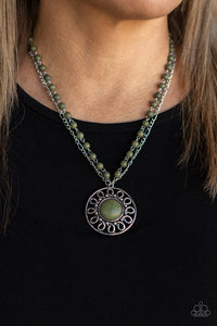 Paparazzi Jewelry Exclusive Necklace Sahara Suburb - Green
