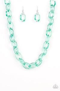 Paparazzi Jewelry Necklace Ice Queen - Green