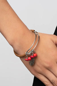 Paparazzi Jewelry Bracelet Running a-FOWL - Red