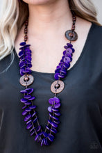 Load image into Gallery viewer, Paparazzi Jewelry Wooden Greetings From Tahiti - Purple