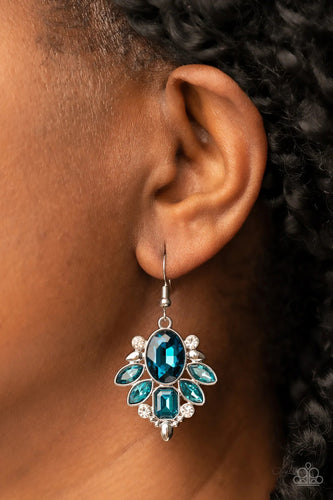 Paparazzi Jewelry Earrings Glitzy Go-Getter - Blue