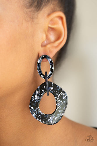 Paparazzi Jewelry Earrings Confetti Congo - Blue
