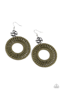 Paparazzi Jewelry Earrings Total Basket Green