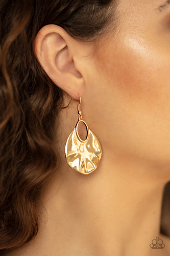 Paparazzi Jewelry Earrings Ruffled Refinery - Gold