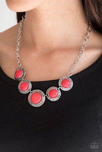 Paparazzi Jewelry Necklace Mountain Roamer - Red