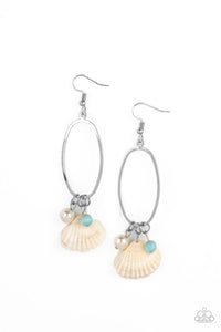 Paparazzi Jewelry Earrings This Too SHELL Pass - Blue