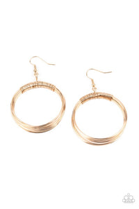 Paparazzi Jewelry Earrings Urban-Spun - Gold