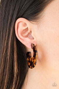 Paparazzi Jewelry Earrings Tropically Torrid - Brown