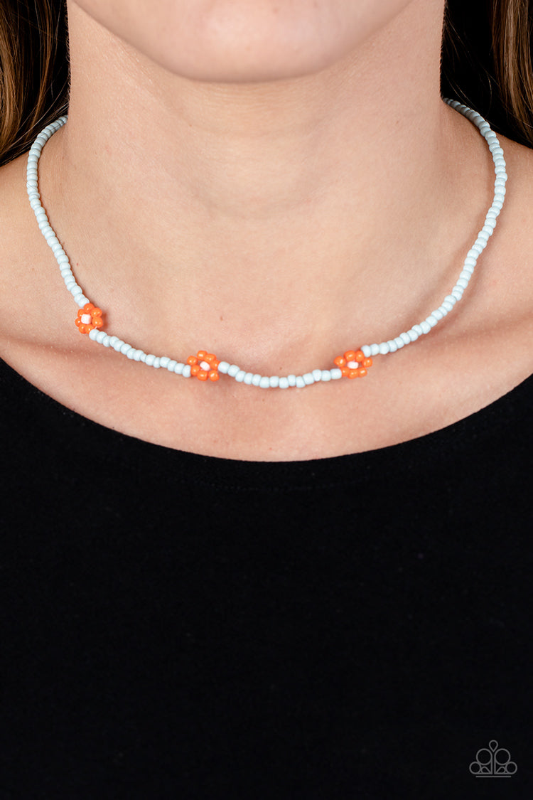 Paparazzi Jewelry Necklace Bewitching Beading - Orange