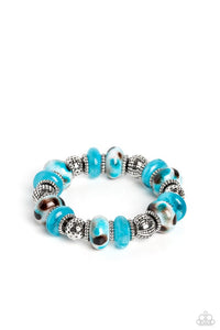 Paparazzi Jewelry Bracelet Warped Wayfarer- Blue