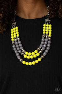Paparazzi Jewelry Necklace BEAD Your Own Drum - Yellow
