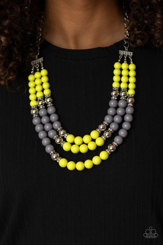 Paparazzi Jewelry Necklace BEAD Your Own Drum - Yellow
