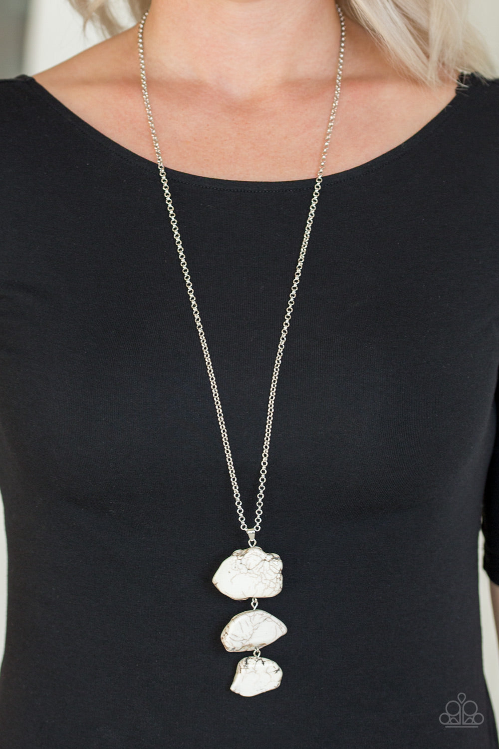 Paparazzi Jewelry Necklace On The ROAM Again - White