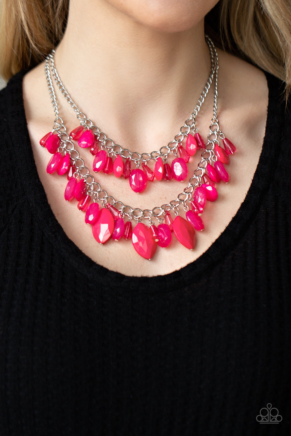 Paparazzi Jewelry Necklace Midsummer Mixer - Pink